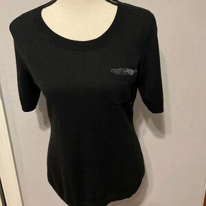 Banana republic short sleeve sweater  top with packet women's